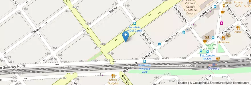 Mapa de ubicacion de Escuela Infantil Inizio, Villa Devoto en Аргентина, Буэнос-Айрес, Буэнос-Айрес, Comuna 11.