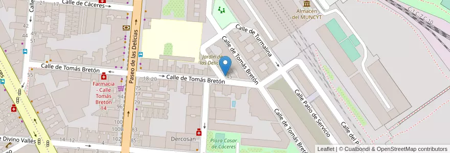 Mapa de ubicacion de Escuela Infantil Jardín de las Delicias en Espagne, Communauté De Madrid, Communauté De Madrid, Área Metropolitana De Madrid Y Corredor Del Henares, Madrid.