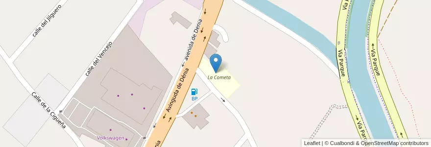 Mapa de ubicacion de escuela infantil La Cometa en スペイン, バレンシア州, Alacant / Alicante, L'Alacantí, Alacant / Alicante.