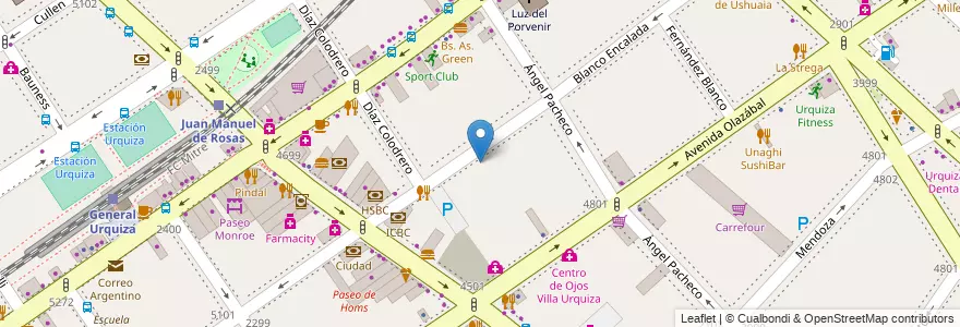 Mapa de ubicacion de Escuela Infantil La Luna y el Sol, Villa Urquiza en الأرجنتين, Ciudad Autónoma De Buenos Aires, Comuna 12, Buenos Aires.