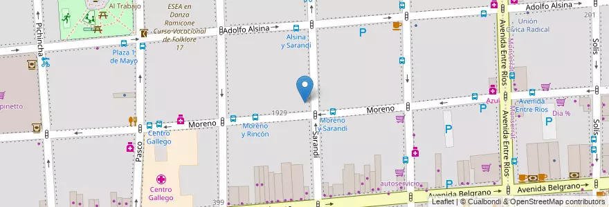 Mapa de ubicacion de Escuela Infantil La Puertita, Balvanera en Аргентина, Буэнос-Айрес, Comuna 3, Буэнос-Айрес.