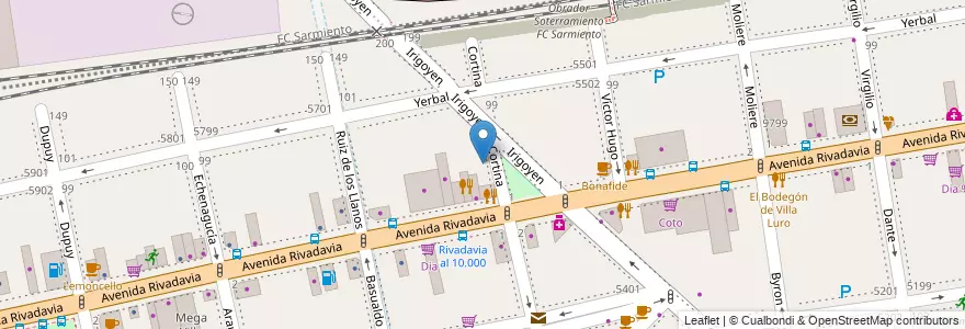 Mapa de ubicacion de Escuela Infantil La Tortuga Dargtañán, Villa Luro en アルゼンチン, Ciudad Autónoma De Buenos Aires, Comuna 9, ブエノスアイレス, Comuna 10.