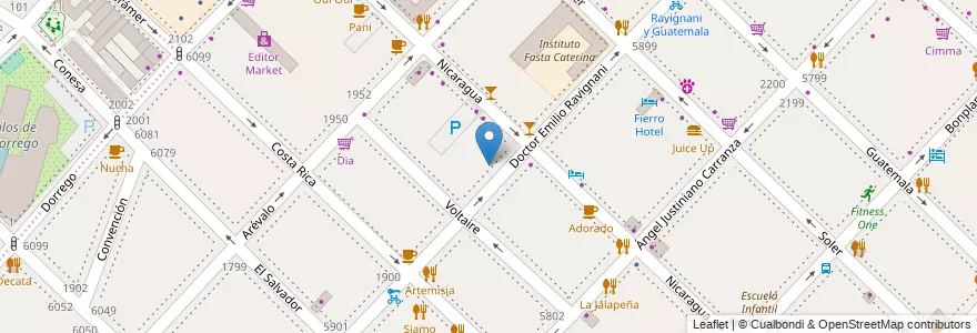 Mapa de ubicacion de Escuela Infantil La Tortuga Juanola, Palermo en 아르헨티나, Ciudad Autónoma De Buenos Aires, 부에노스아이레스.