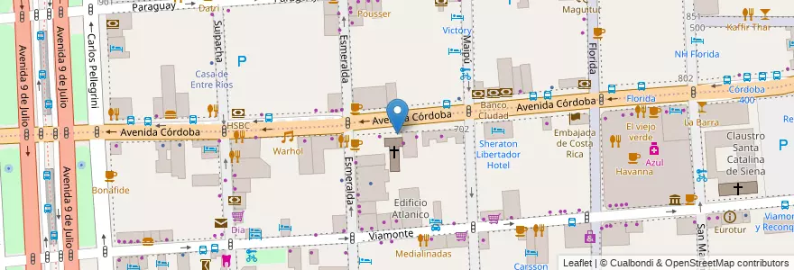 Mapa de ubicacion de Escuela Infantil Lihuen, San Nicolas en 阿根廷, Ciudad Autónoma De Buenos Aires, Comuna 1, 布宜诺斯艾利斯.