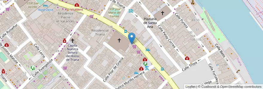 Mapa de ubicacion de Escuela infantil Los Angelitos en España, Andalucía, Sevilla, Sevilla.
