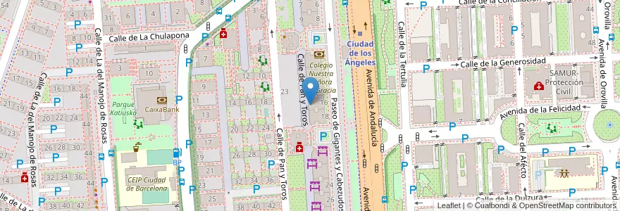 Mapa de ubicacion de Escuela Infantil María Auxiliadora en 西班牙, Comunidad De Madrid, Comunidad De Madrid, Área Metropolitana De Madrid Y Corredor Del Henares, Madrid.