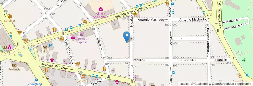 Mapa de ubicacion de Escuela Infantil Mariposa Azul, Caballito en Argentine, Ciudad Autónoma De Buenos Aires, Buenos Aires, Comuna 6.