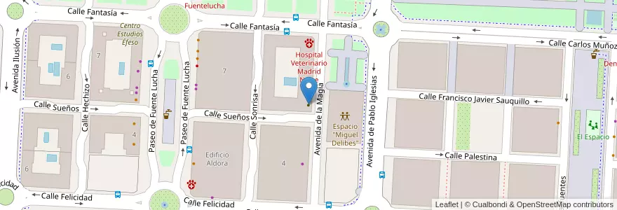 Mapa de ubicacion de Escuela Infantil "Mis sueños mágicos" en اسپانیا, بخش خودمختار مادرید, بخش خودمختار مادرید, Área Metropolitana De Madrid Y Corredor Del Henares, Alcobendas.