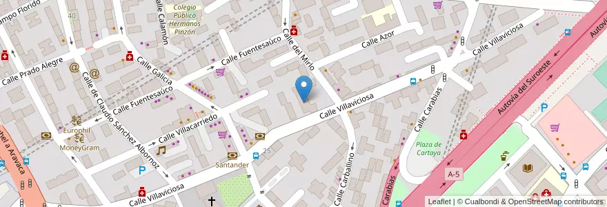 Mapa de ubicacion de Escuela Infantil Monseñor Alves Bras en إسبانيا, منطقة مدريد, منطقة مدريد, Área Metropolitana De Madrid Y Corredor Del Henares, مدريد.