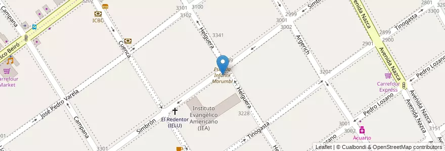 Mapa de ubicacion de Escuela Infantil Morumbí, Villa del Parque en Argentine, Ciudad Autónoma De Buenos Aires, Buenos Aires, Comuna 11.
