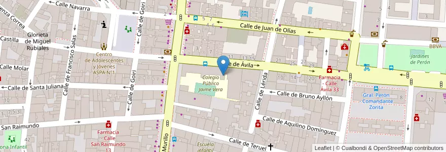 Mapa de ubicacion de Escuela infantil municipal Campanilla en Espagne, Communauté De Madrid, Communauté De Madrid, Área Metropolitana De Madrid Y Corredor Del Henares, Madrid.