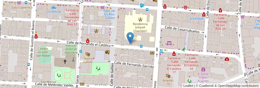 Mapa de ubicacion de Escuela infantil municipal Fernando el Católico en Spanien, Autonome Gemeinschaft Madrid, Autonome Gemeinschaft Madrid, Área Metropolitana De Madrid Y Corredor Del Henares, Madrid.