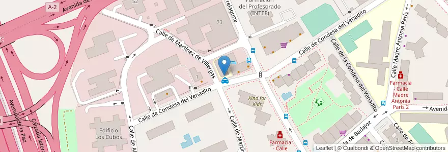 Mapa de ubicacion de Escuela infantil municipal Veo-Veo en إسبانيا, منطقة مدريد, منطقة مدريد, Área Metropolitana De Madrid Y Corredor Del Henares, مدريد.