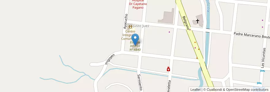 Mapa de ubicacion de Escuela Infantil N° 4840 en آرژانتین, Salta, Los Andes, Municipio De San Antonio De Los Cobres.
