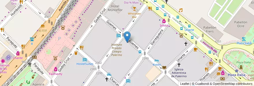 Mapa de ubicacion de Escuela Infantil Niños del Siglo XXI sede, Palermo en الأرجنتين, Ciudad Autónoma De Buenos Aires, Buenos Aires, Comuna 14.