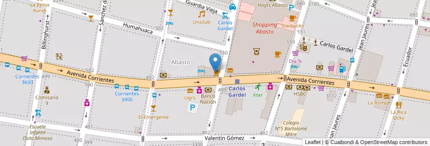 Mapa de ubicacion de Escuela Infantil Osito Mimoso, Balvanera en Arjantin, Ciudad Autónoma De Buenos Aires, Comuna 5, Comuna 3, Buenos Aires.