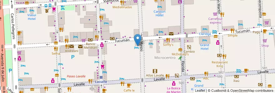 Mapa de ubicacion de Escuela Infantil Pilpilihue, San Nicolas en Argentinien, Ciudad Autónoma De Buenos Aires, Comuna 1, Buenos Aires.
