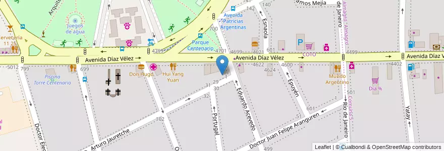 Mapa de ubicacion de Escuela Infantil Primeras Huellas, Caballito en Argentine, Ciudad Autónoma De Buenos Aires, Buenos Aires, Comuna 6.