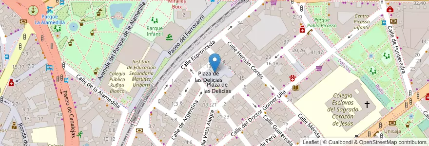 Mapa de ubicacion de Escuela Infantil Privada Las Delicias en İspanya, Castilla Y León, Salamanca, Campo De Salamanca, Salamanca.