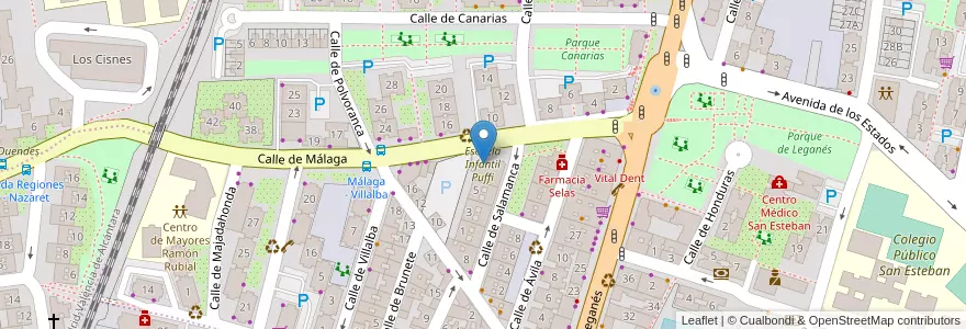 Mapa de ubicacion de Escuela Infantil Puffi en Spanje, Comunidad De Madrid, Comunidad De Madrid, Área Metropolitana De Madrid Y Corredor Del Henares, Fuenlabrada.