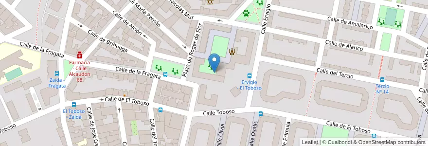 Mapa de ubicacion de Escuela Infantil Roger de Flor en İspanya, Comunidad De Madrid, Comunidad De Madrid, Área Metropolitana De Madrid Y Corredor Del Henares, Madrid.