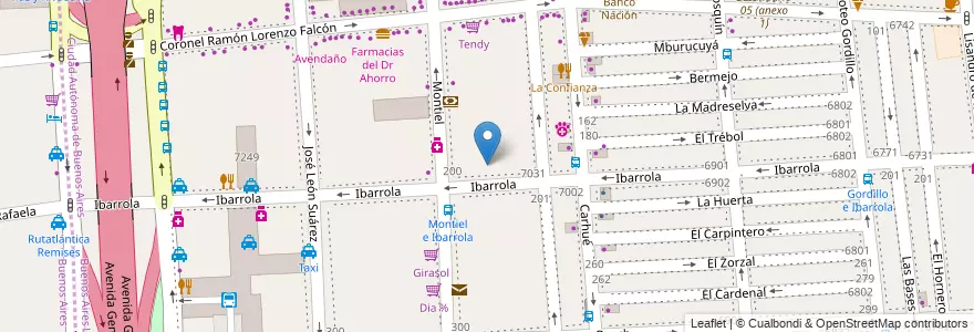 Mapa de ubicacion de Escuela Infantil Rulos y Moños, Liniers en Argentinië, Ciudad Autónoma De Buenos Aires, Comuna 9, Buenos Aires.