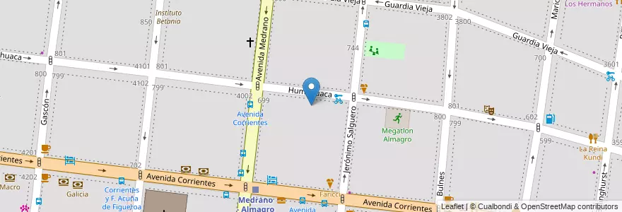 Mapa de ubicacion de Escuela Infantil Tiempo de Juego, Almagro en Argentinië, Ciudad Autónoma De Buenos Aires, Comuna 5, Buenos Aires.