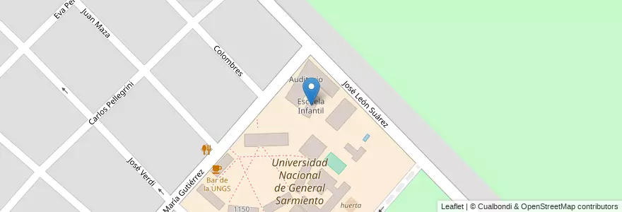 Mapa de ubicacion de Escuela Infantil en アルゼンチン, ブエノスアイレス州, Partido De Malvinas Argentinas, Los Polvorines.