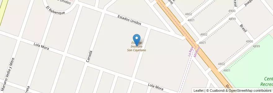 Mapa de ubicacion de Escuela Instituto San Cayetano en Аргентина, Буэнос-Айрес, Partido De Moreno, La Reja.