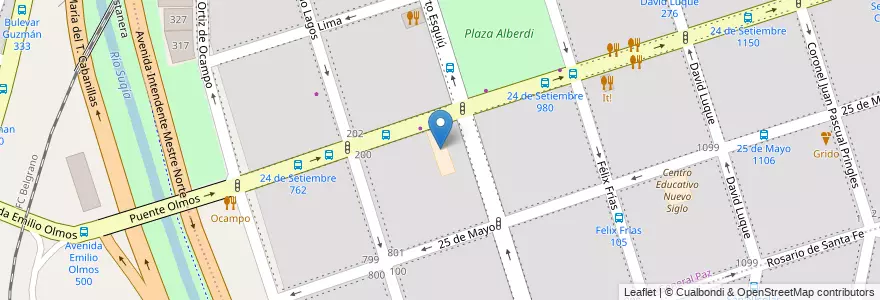 Mapa de ubicacion de Escuela Integral Argentina Mariano Moreno en آرژانتین, Córdoba, Departamento Capital, Pedanía Capital, Córdoba, Municipio De Córdoba.