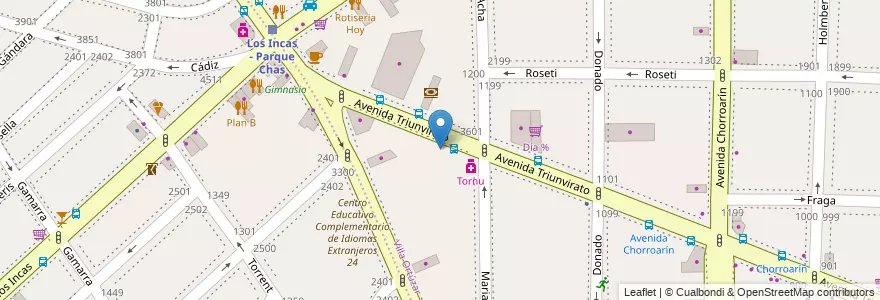 Mapa de ubicacion de Escuela Integral Interdisciplinaria 14, Parque Chas en Argentinien, Ciudad Autónoma De Buenos Aires, Buenos Aires, Comuna 15.