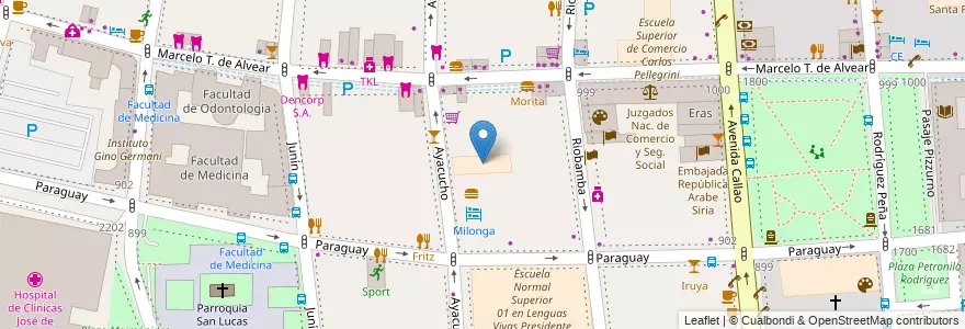 Mapa de ubicacion de Escuela Integral Interdisciplinaria Nª 01, Recoleta en Argentina, Ciudad Autónoma De Buenos Aires, Comuna 2, Buenos Aires.