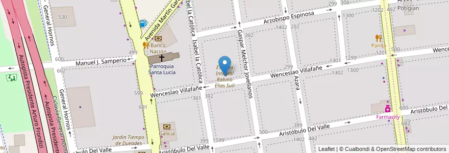 Mapa de ubicacion de Escuela Integral Rabino Elias Suli, Barracas en Argentina, Ciudad Autónoma De Buenos Aires, Comuna 4, Buenos Aires.