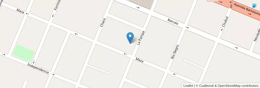 Mapa de ubicacion de Escuela Isaac Espínola en 阿根廷, 智利, Mendoza, San Rafael, Distrito Ciudad De San Rafael, Departamento San Rafael.