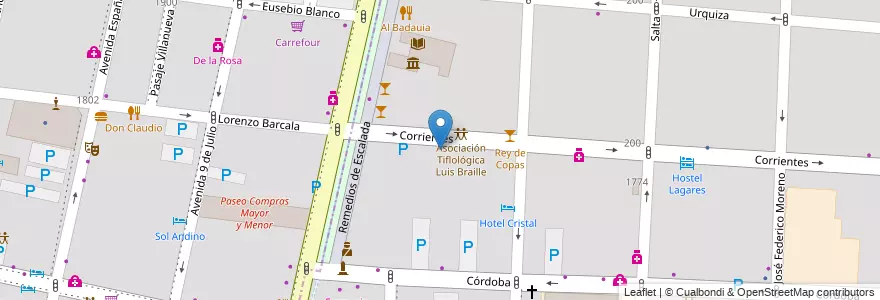 Mapa de ubicacion de Escuela Israelita Doctor Max Nordau en アルゼンチン, チリ, メンドーサ州, Departamento Capital, Ciudad De Mendoza, Sección 3ª Parque O'Higgins.