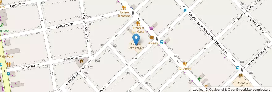 Mapa de ubicacion de Escuela Jean Piaget en Arjantin, Buenos Aires, Partido De La Matanza, Ramos Mejía.