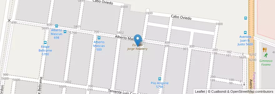 Mapa de ubicacion de Escuela Jorge Newbery en Arjantin, Córdoba, Departamento Capital, Pedanía Capital, Córdoba, Municipio De Córdoba.
