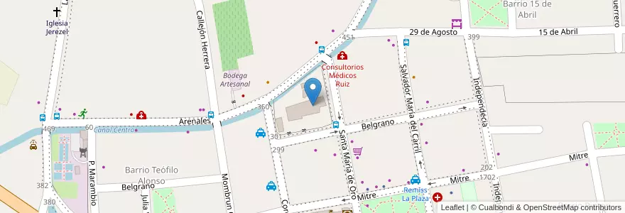 Mapa de ubicacion de Escuela Juan Mantovani en Аргентина, Сан-Хуан, Чили, Albardón.