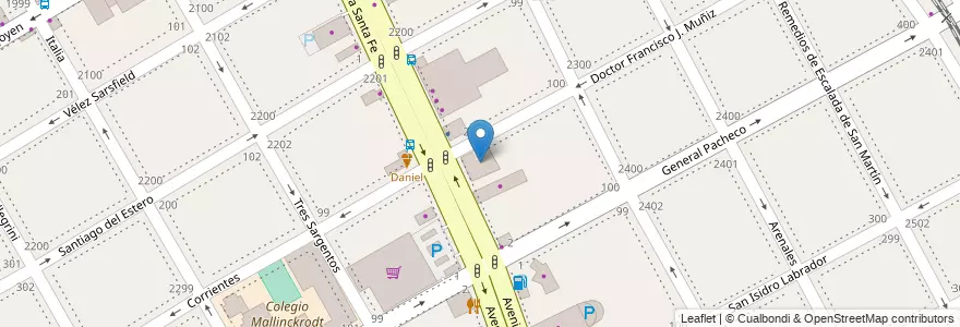 Mapa de ubicacion de Escuela Julio A. Roca en Argentina, Buenos Aires, Partido De San Isidro, Martínez.