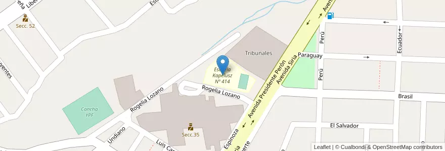 Mapa de ubicacion de Escuela Kapelusz Nº 414 en アルゼンチン, フフイ州, Departamento San Pedro, Municipio De San Pedro De Jujuy.