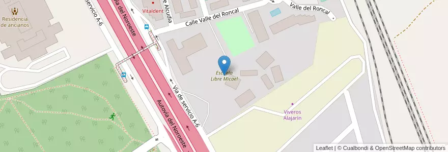 Mapa de ubicacion de Escuela Libre Micael en Espanha, Comunidade De Madrid, Comunidade De Madrid, Área Metropolitana De Madrid Y Corredor Del Henares, Las Rozas De Madrid.