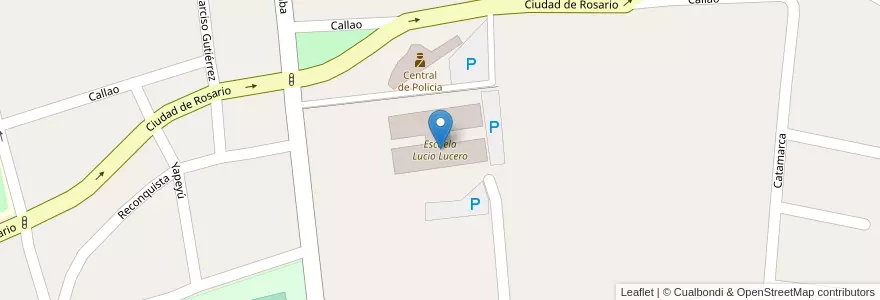 Mapa de ubicacion de Escuela Lucio Lucero en Argentinië, San Luis, Juan Martín De Pueyrredón, Municipio De San Luis, San Luis.