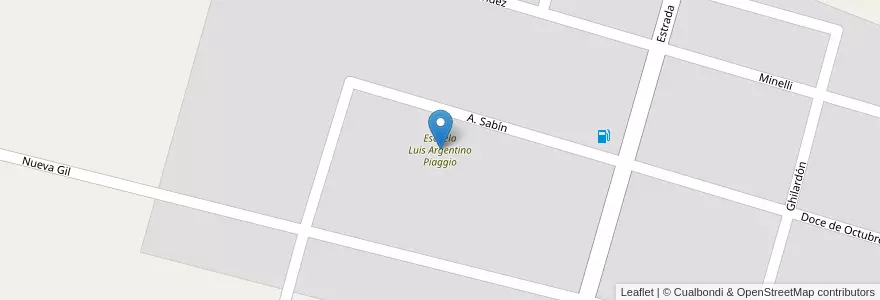 Mapa de ubicacion de Escuela Luis Argentino Piaggio en Argentine, Chili, Mendoza, Departamento Rivadavia, Distrito La Central.