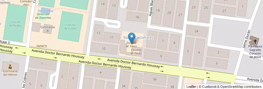 Mapa de ubicacion de Escuela M. Pérez en アルゼンチン, サルタ州, Capital, Municipio De Salta, Salta.