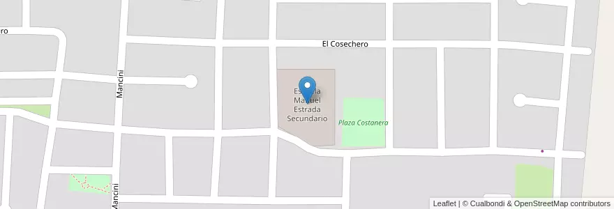 Mapa de ubicacion de Escuela Manuel Estrada Secundario en الأرجنتين, سان خوان, تشيلي, Chimbas.