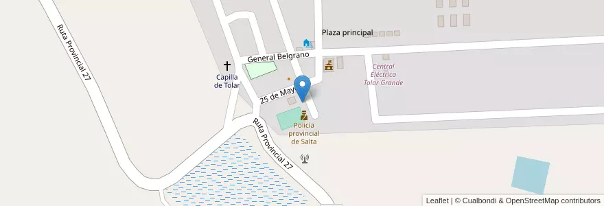 Mapa de ubicacion de Escuela Manuela Martínez de Tineo (N° 4622) en Arjantin, Salta, Los Andes, Municipio De Tolar Grande.