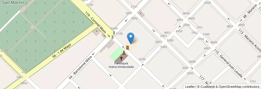Mapa de ubicacion de escuela maria inmaculada en Argentina, Buenos Aires, Partido De General San Martín, Villa Lynch.