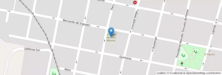 Mapa de ubicacion de Escuela Mariano Moreno en Argentinien, Provinz Entre Ríos, Departamento Concordia, Distrito Suburbios, Concordia, Concordia.