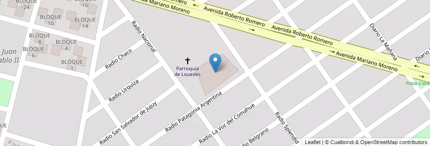 Mapa de ubicacion de Escuela Mariquita Sánches de Tompshon en Аргентина, Сальта, Capital, Municipio De Salta, Salta.