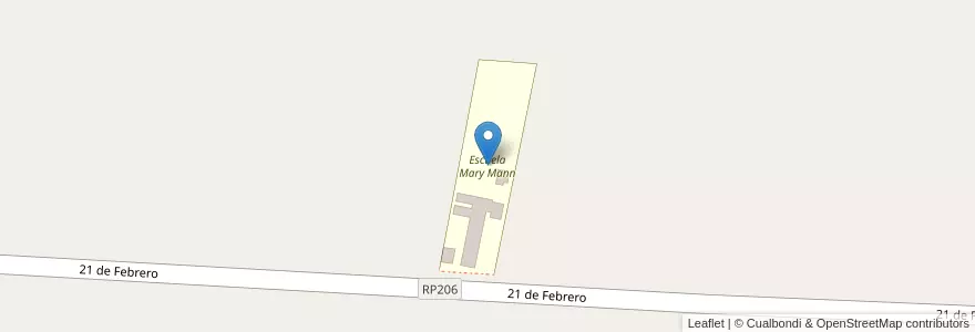 Mapa de ubicacion de Escuela Mary Mann en Arjantin, San Juan, Şili, Angaco.
